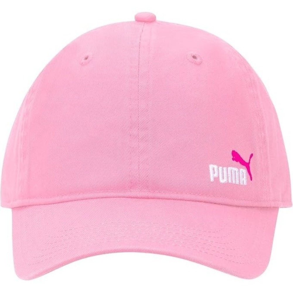 PUMA Crescent Logo Adjustable Strapback Baseball Cap Hat (Light Pink)